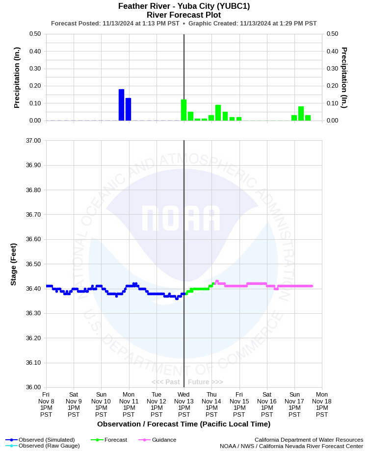 Yuba City River Level